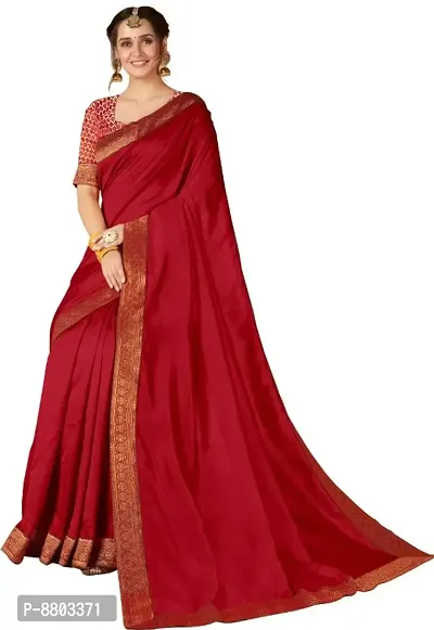 Classic Art Silk Lace Work Saree with Blouse piece-thumb0