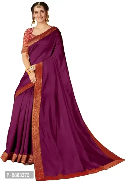 Classic Art Silk Lace Work Saree with Blouse piece