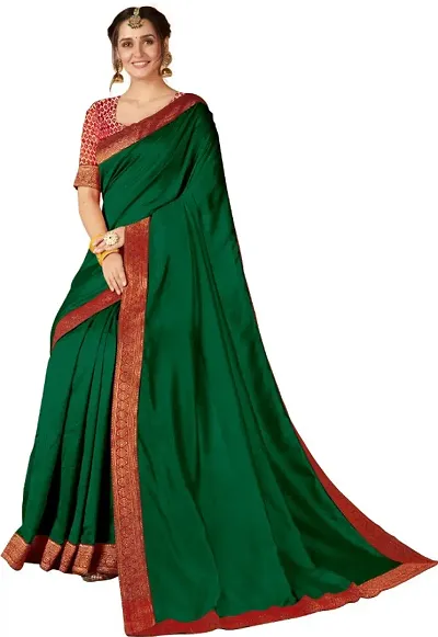 Maharani Solid Art Silk Sarees with Blouse Piece