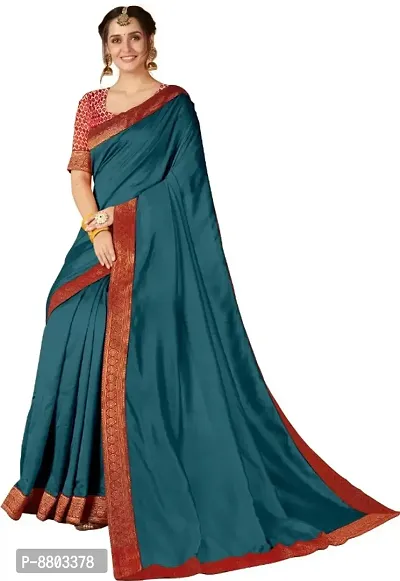 Classic Art Silk Lace Work Saree with Blouse piece