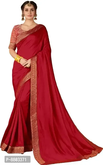 Classic Art Silk Lace Work Saree with Blouse piece-thumb2