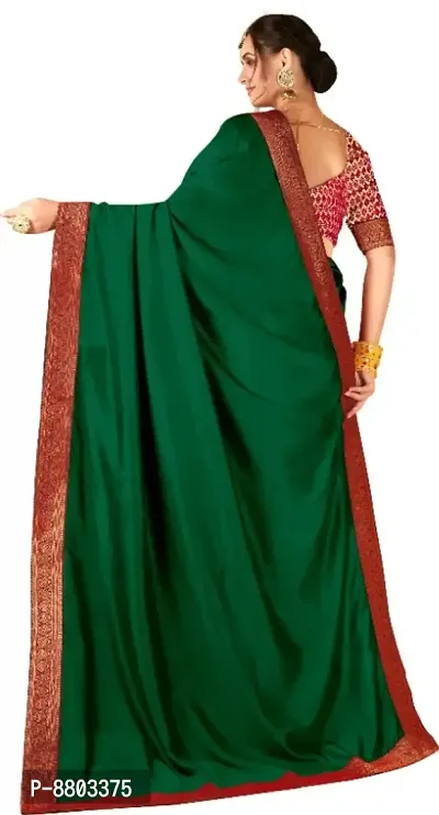 Dark Green Art Silk Dyed Sarees For Women-thumb4