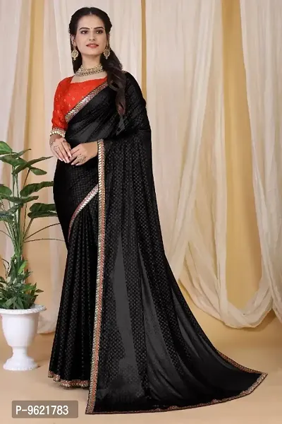 Classic Art Silk Lace Work Saree with Blouse piece-thumb0