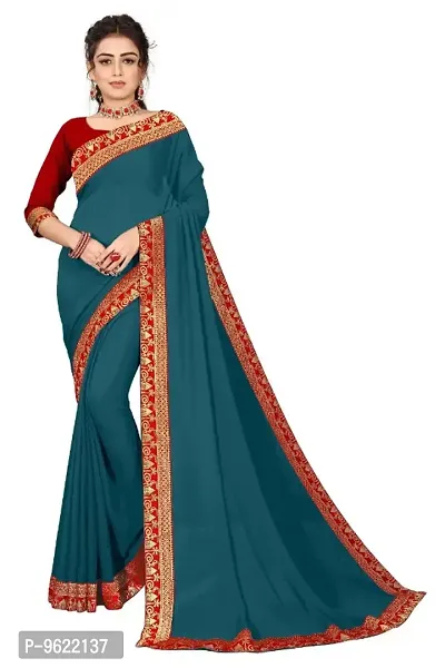 Classic Art Silk Lace Work Saree with Blouse piece