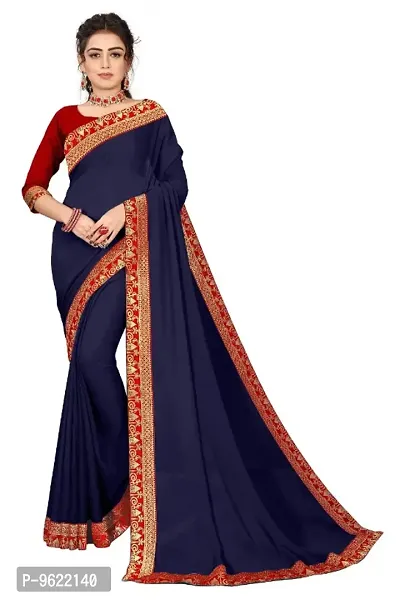 Classic Art Silk Lace Work Saree with Blouse piece