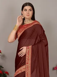 Attractive Art Silk Lace border Saree with Blouse piece-thumb2