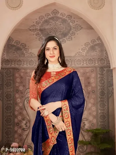 Soft Silk Saree With Blouse Piece-thumb2