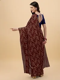 Chiffon Floral Saree With Unstitched Blouse Piece-thumb1