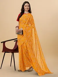 Chiffon Floral Saree With Unstitched Blouse Piece-thumb2