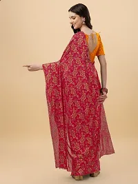 Chiffon Floral Saree With Unstitched Blouse Piece-thumb1