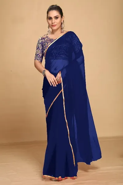 Chiffon Saree With Unstitched Blouse Piece