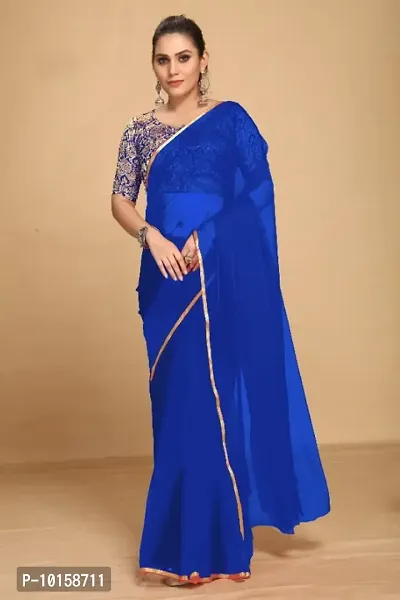 Chiffon Saree With Unstitched Blouse Piece