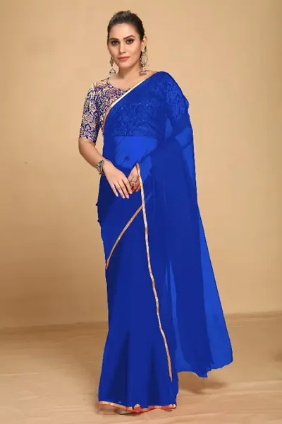 Chiffon Saree With Unstitched Blouse Piece