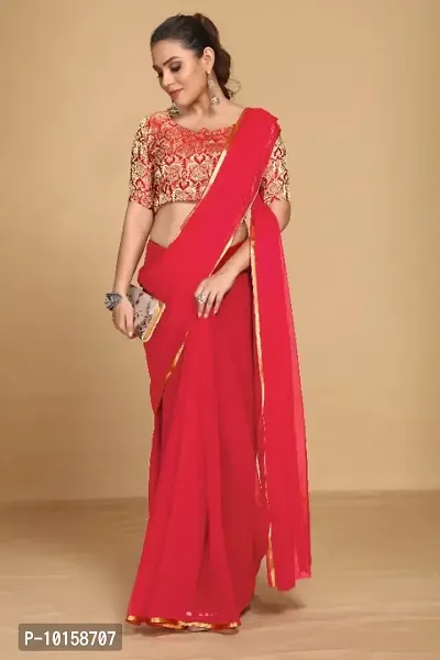 Chiffon Saree With Unstitched Blouse Piece-thumb2