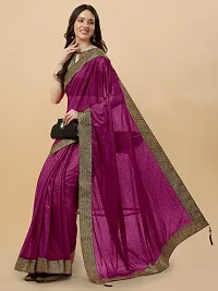 Emboss Lace Border Saree With Blouse Piece-thumb3