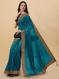 Emboss Lace Border Saree With Blouse Piece-thumb3