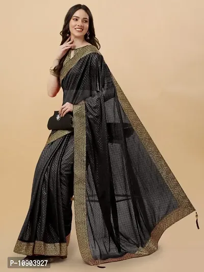 Emboss Lace Border Saree With Blouse Piece-thumb4