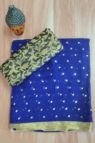 Chiffon Sarees With Blouse Piece