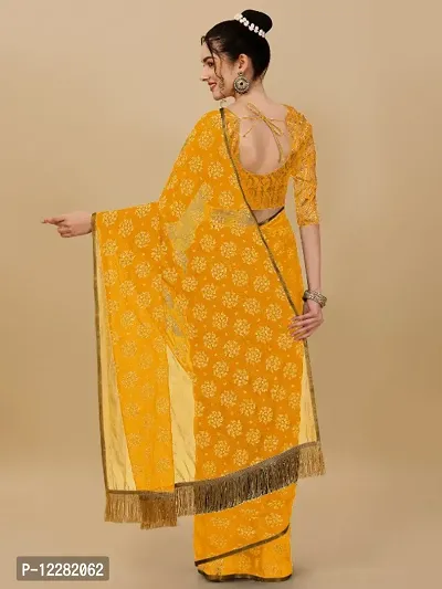 Classic Chiffon Printed Saree with Blouse piece-thumb2