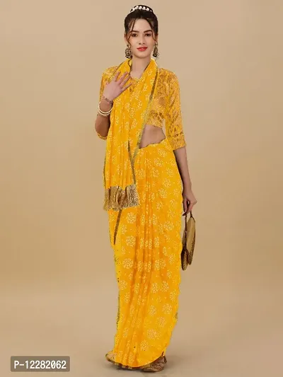 Classic Chiffon Printed Saree with Blouse piece-thumb3