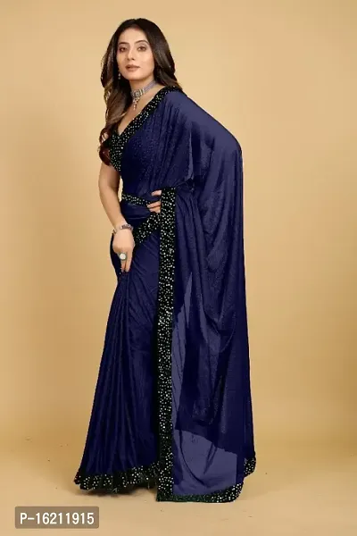 Sequence Embellished Belt Saree With Velvet Blouse Piece