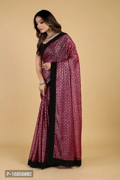 Floral Embellished Black Velvet Lace Saree with Blouse Piece-thumb3