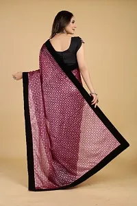Floral Embellished Black Velvet Lace Saree with Blouse Piece-thumb1