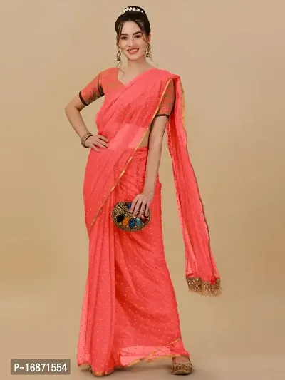 Embellished Sequence Jhalar Saree With Blouse Piece