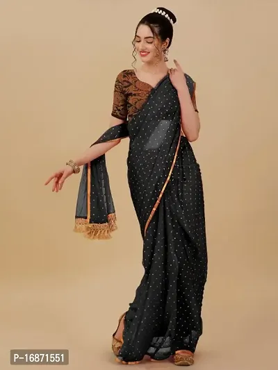 Embellished Sequence Jhalar Saree With Blouse Piece-thumb2