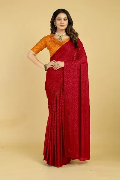 Silk Blend Bhagalpuri Sarees With Blouse Piece