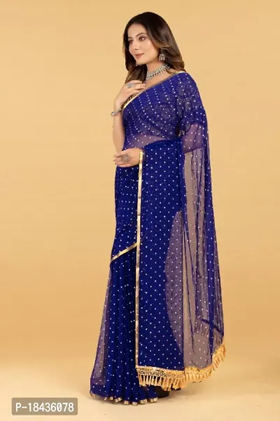 Sequence Jhalar Embellished Saree with Blouse Piece