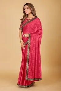 Butterfly Emboss Saree With Blouse Piece-thumb2