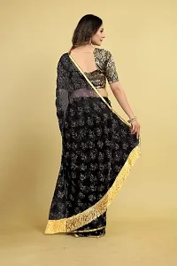 Floral Embellished Jhalar Saree With Blouse Piece-thumb1