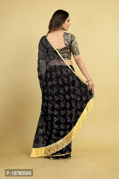 Floral Embellished Jhalar Saree With Blouse Piece-thumb2