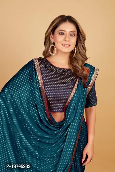 Beautiful Silk Blend Saree with Blouse piece-thumb0