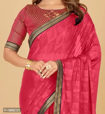 Butterfly Embossed Saree With Blouse Piece