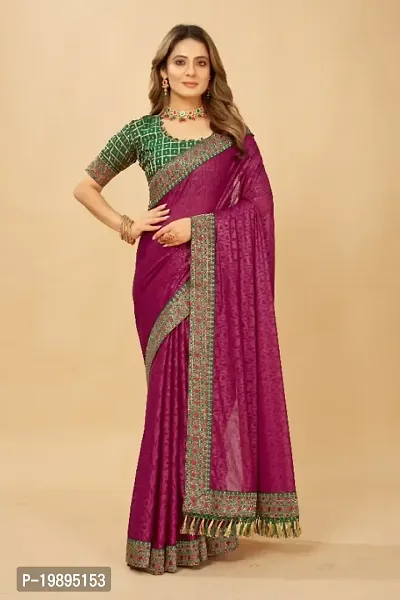 Silk Blend Embossed Saree With Blouse Piece-thumb0