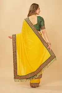 Silk Blend Embossed Saree With Blouse Piece-thumb1