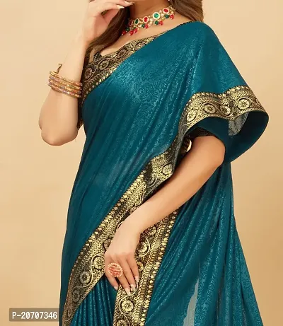 Floral Embossed Saree with Latkan and Blouse Piece-thumb0