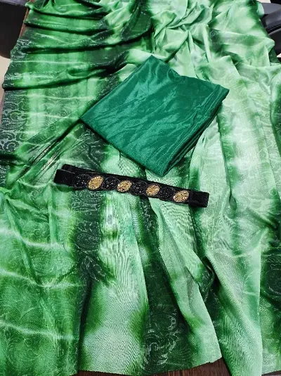 Shibori Sarees with Handowork Belt and Blouse Piece