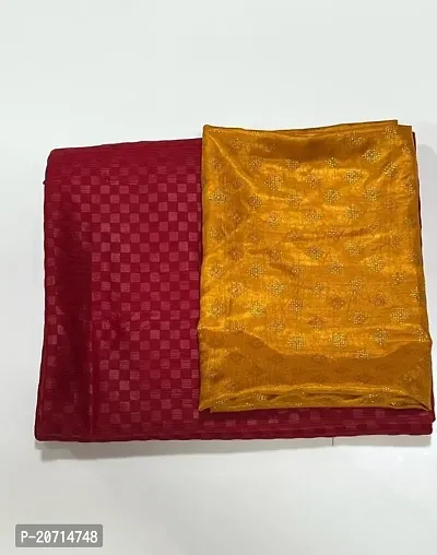Embelllished Soft Silk Saree with Art silk Blouse piece