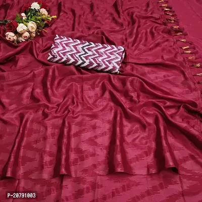 Satin Zigzag Embossed Saree with Digital Printed Blouse piece