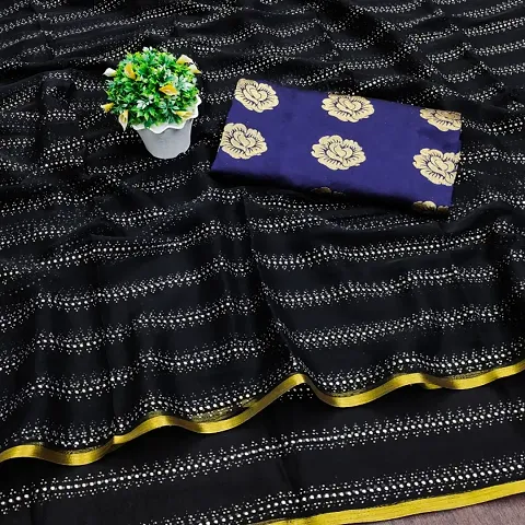 Nazmin Chiffon Embellished Saree With Blouse Piece
