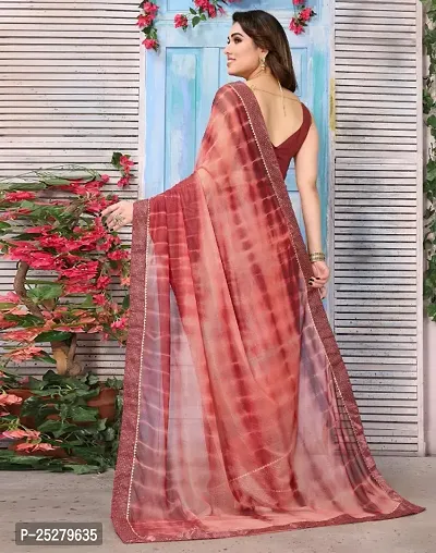 Shibori Tie Dye Saree With Blouse Piece-thumb3