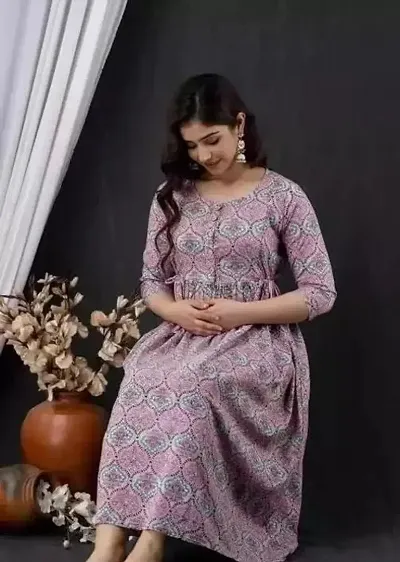 Stylish Viscose Rayon Feeding Maternity Kurti