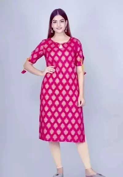 Trendy Rayon Straight Kurta For Women