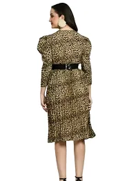 Classic Crepe Printed Dress for Women-thumb1