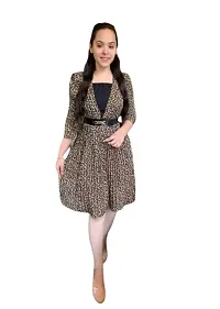 Classic Crepe Printed Dress for Women-thumb2