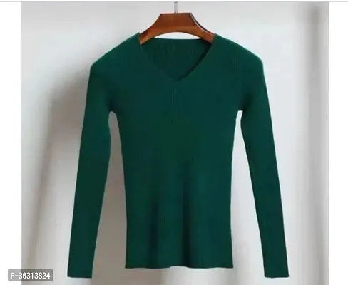 Stylish Green Lycra Top For Women-thumb0