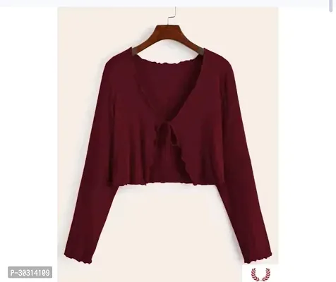 Stylish Maroon Lycra Top For Women-thumb0